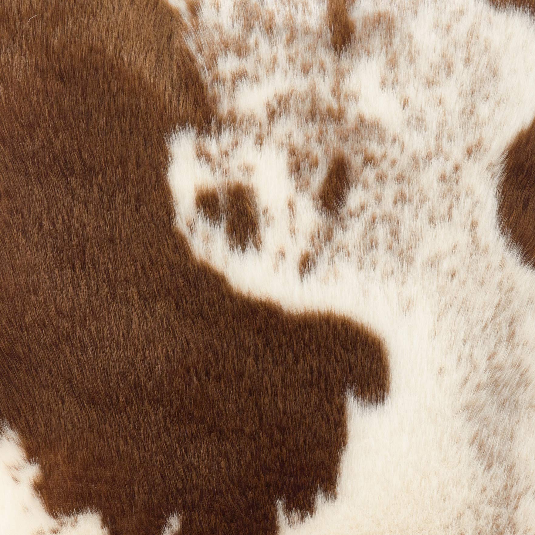 Fennco Styles Rustic Faux Fur Cowhide Decorative Throw Pillow Cover 28x28 Inches - Soft Brown Fur Pillow Case for Couch, Bedroom & Living Room Decor | Perfect for Farmhouse, Boho & Modern Home Styling