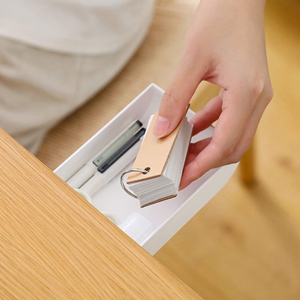 Under Desk Drawer Organizer Storage - White ABS Plastic Desk Organizer Set for Stationery, Office Supplies & Small Items | Perfect for Home Office, School Desk & Workspace Organization