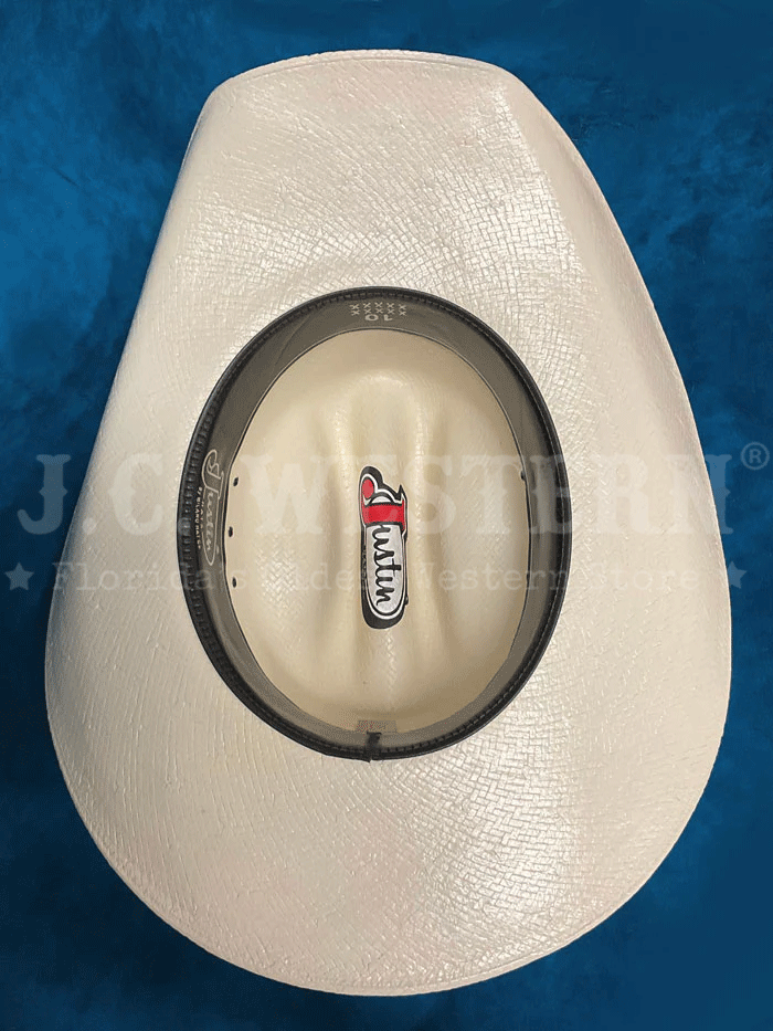 Justin JS1156BKHL4004 10X Black Hills Straw Cowboy Hat in Ivory - Perfect for Western Rodeos, Country Music Festivals & Outdoor Adventures