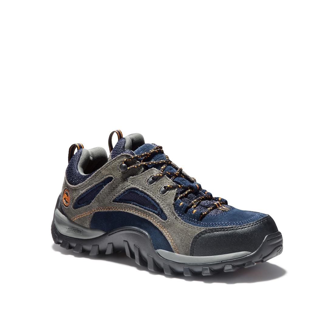 Steel Toe Work Boots for Men - Waterproof & Slip Resistant Safety Shoes - Heavy Duty Construction Work Boots for Outdoor, Industrial & Warehouse Jobs (Blue)