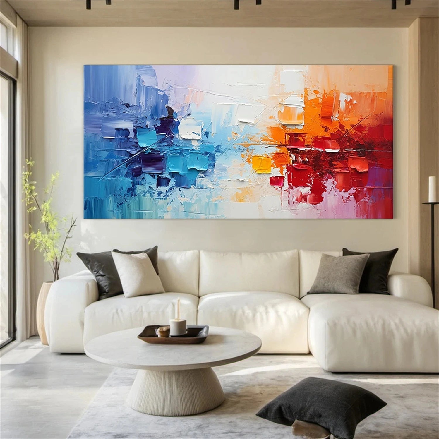 Abstract Painting #AB 302 - Modern Wall Art for Living Room, Bedroom & Office Decor | Large Canvas Artwork for Home & Office Interior Design