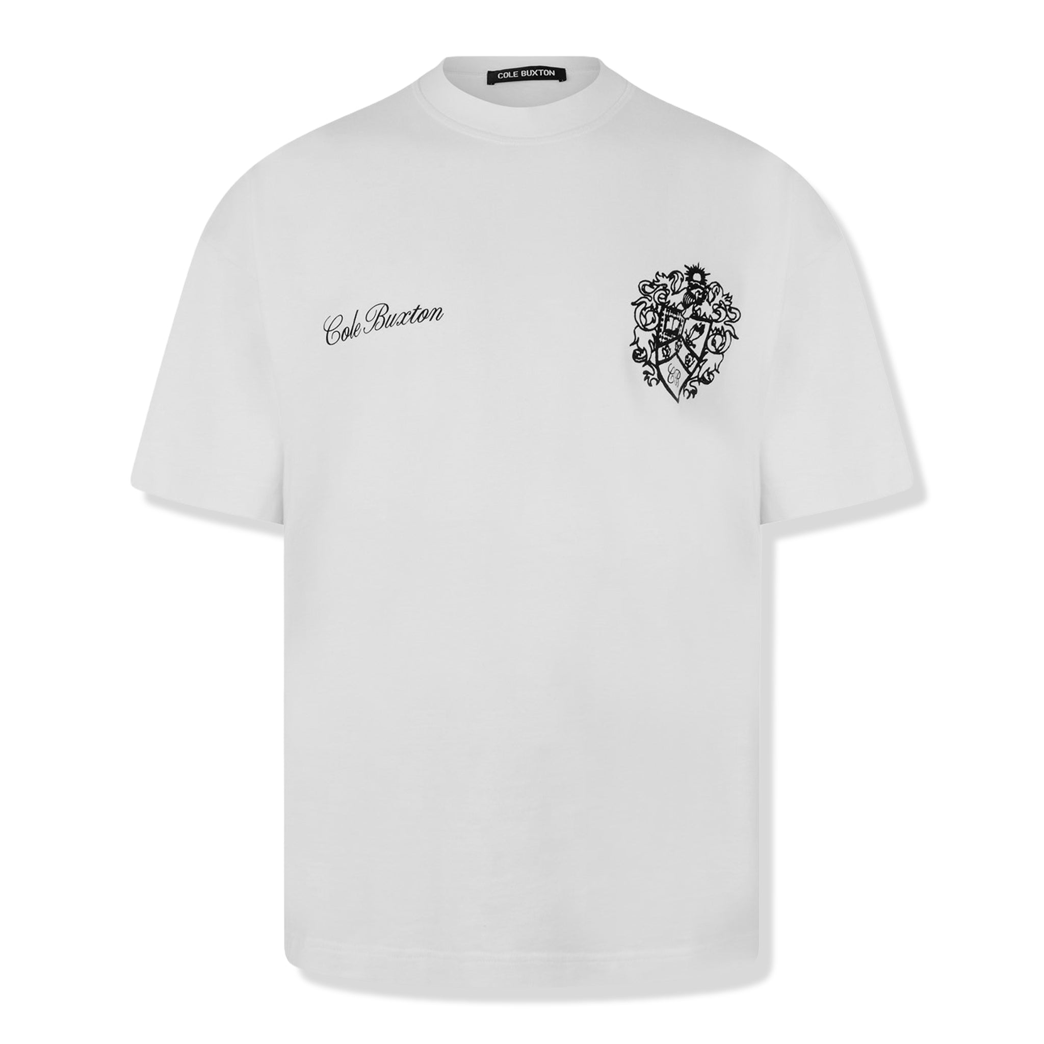 Cole Buxton Collegiate White T-Shirt for Men - Premium Cotton Crewneck Tee | Casual Wear, Street Style & Everyday Outfits