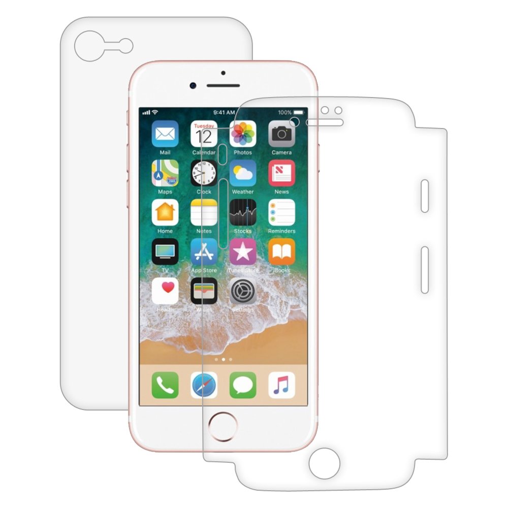 **AMZER Shatterproof Screen Protector for Apple iPhone 8 - Full Body Coverage, HD Clear, Anti-Scratch, Shock & Drop Protection (Perfect for Outdoor Activities, Travel, and Daily Use)**