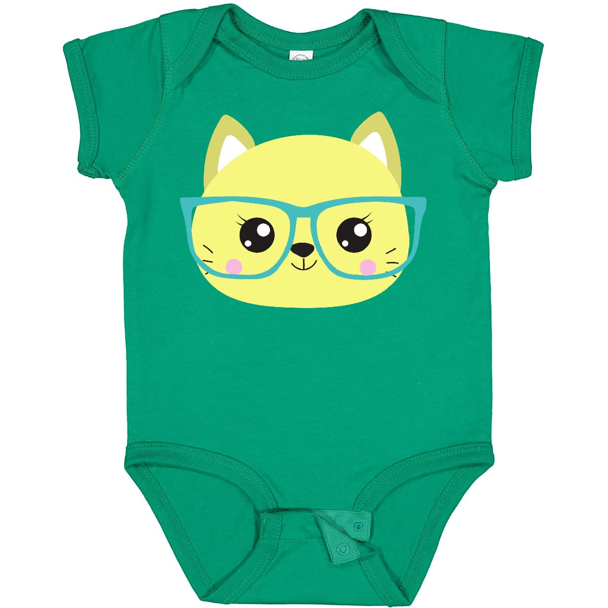 Hipster Cat Bodysuit - Cute Kitten with Glasses for Baby Outfits
