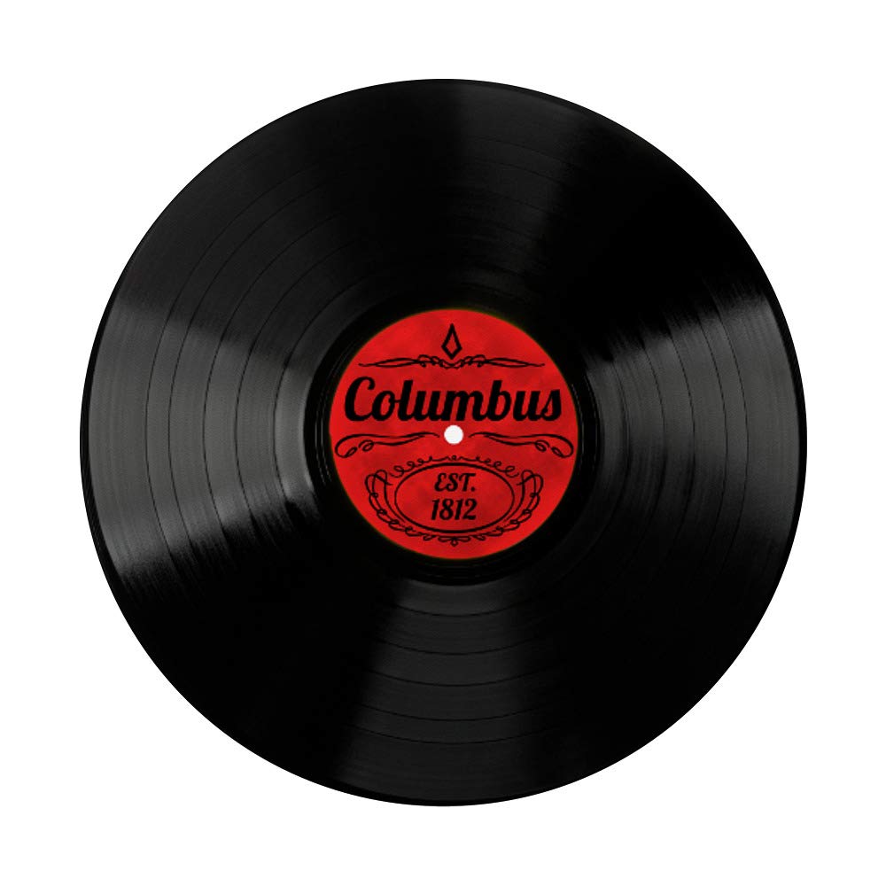 Retro Vinyl Record Music PopSocket Grip - Swappable PopGrip for Phones & Tablets | Columbus Ohio Inspired Gift for Music Lovers, Perfect for Concerts & Travel