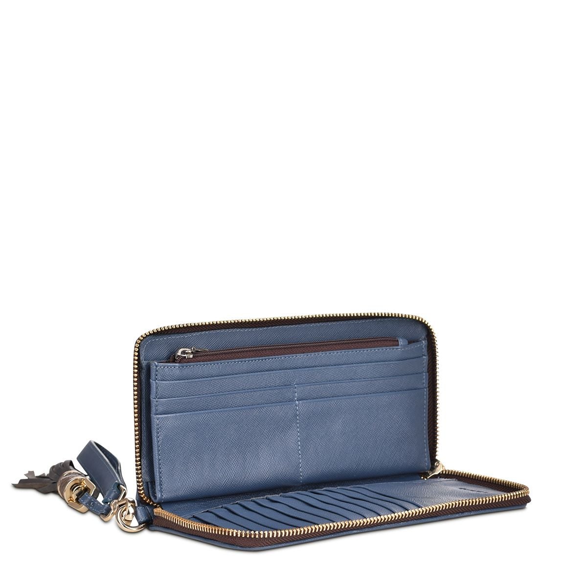 CUADRA Sky Blue Python Wristlet Wallet Clutch for Women - Stylish Fashion Accessory for Parties, Evening Events & Daily Use