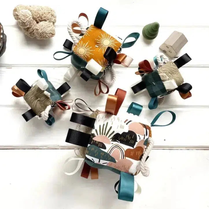 Handmade Soft Sensory Blocks for Babies - The Bird + Elephant 4 Earth Rainbow Set | Montessori Sensory Toys for Toddlers, Autism Therapy, Early Learning & Playtime