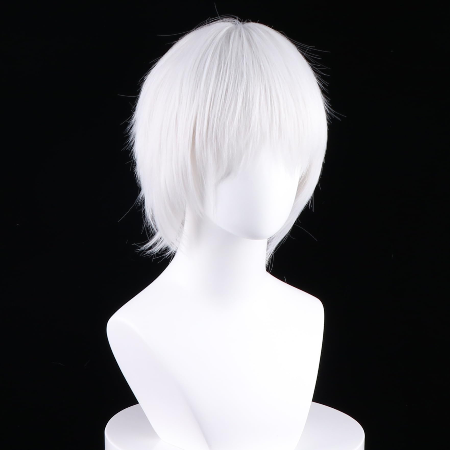 Anime Cosplay Wig - Silver White Synthetic Hair for Coser Costume & Party | Perfect for Anime, Comics, and Halloween Costumes