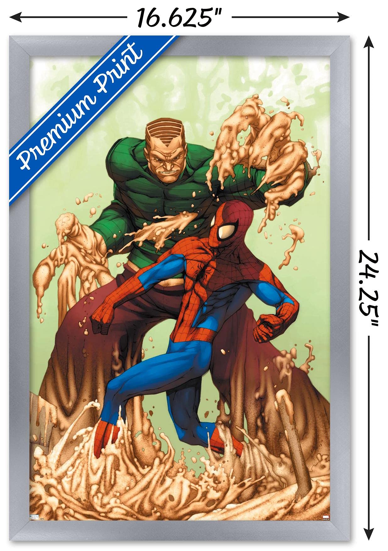 Trends International Marvel Comics Sandman - Marvel Age Spider-Man #17 Silver Framed Wall Poster 22.4