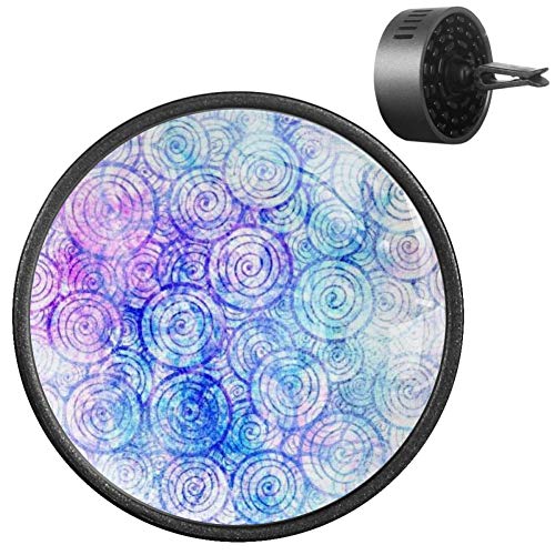 2Pcs Watercolor Scenic Round Car Diffuser Decor - Aromatherapy Essential Oil Diffuser Ornament for Cars, Home & Office - Perfect for Relaxation, Stress Relief & Freshening Your Space