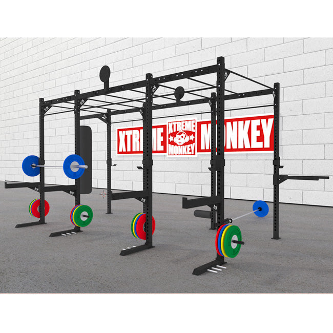 XM Fitness 14 6 Fully Loaded Free Standing Rig - Heavy Duty Power Rack for CrossFit & Home Gym Strength Training - Perfect for Squats, Pull-ups & Weightlifting Workouts
