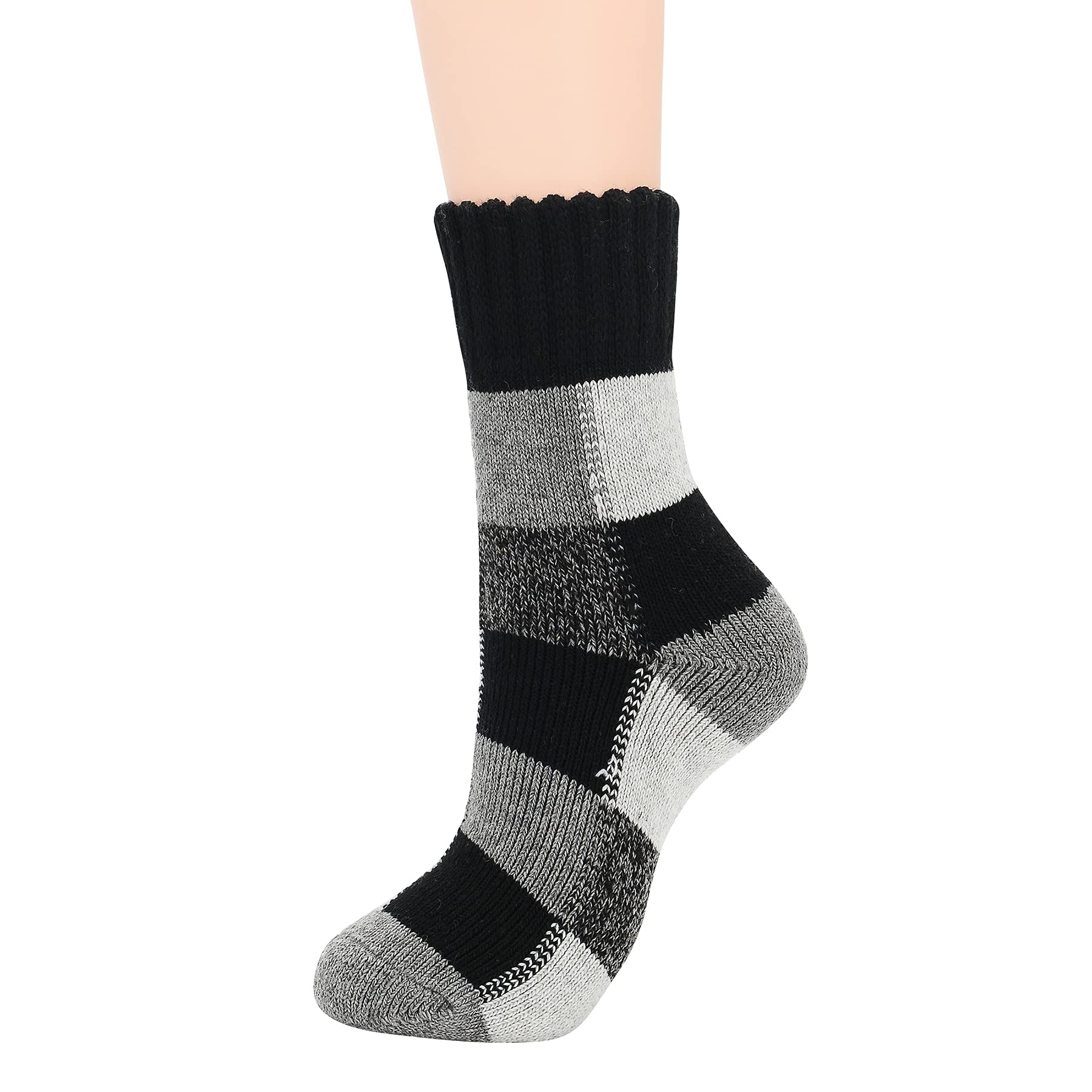 Zando Women's Cozy Warm Wool Boot Socks - Long Thick Crew Socks for Winter, Hiking & Cold Weather Comfort
