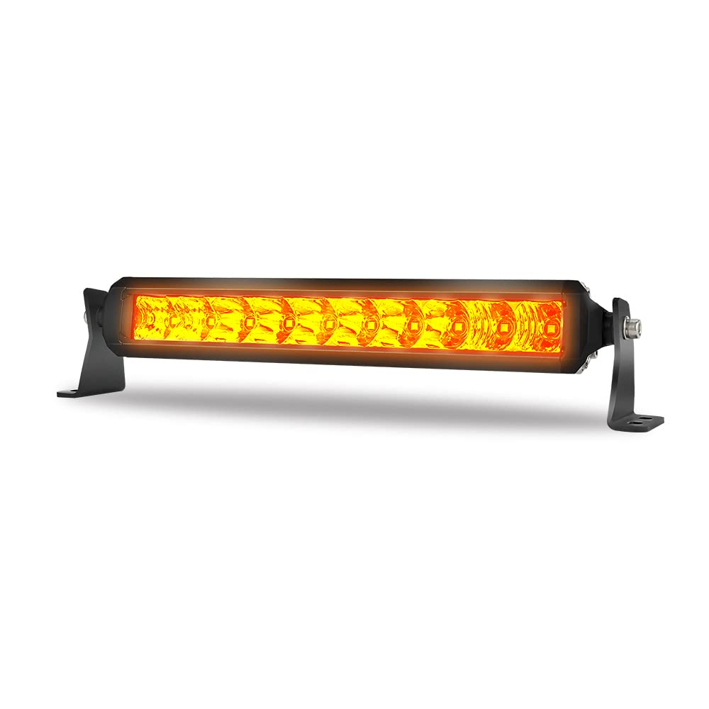 Aurora S5 Amber 10-Inch Off-Road LED Light Bar - NSSR Series - Waterproof & Durable for Trucks, ATVs, UTVs, Jeeps & Off-Road Adventures