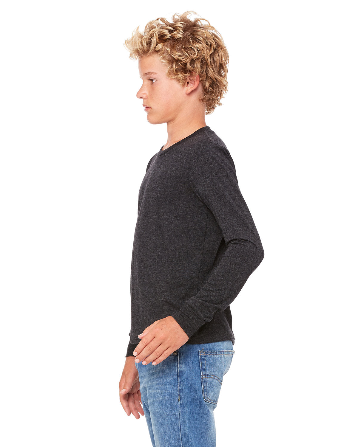 Bella + Canvas 3501Y Youth Long Sleeve T-Shirt - Soft Cotton Jersey Tee for Kids - Perfect for School, Play & Everyday Wear