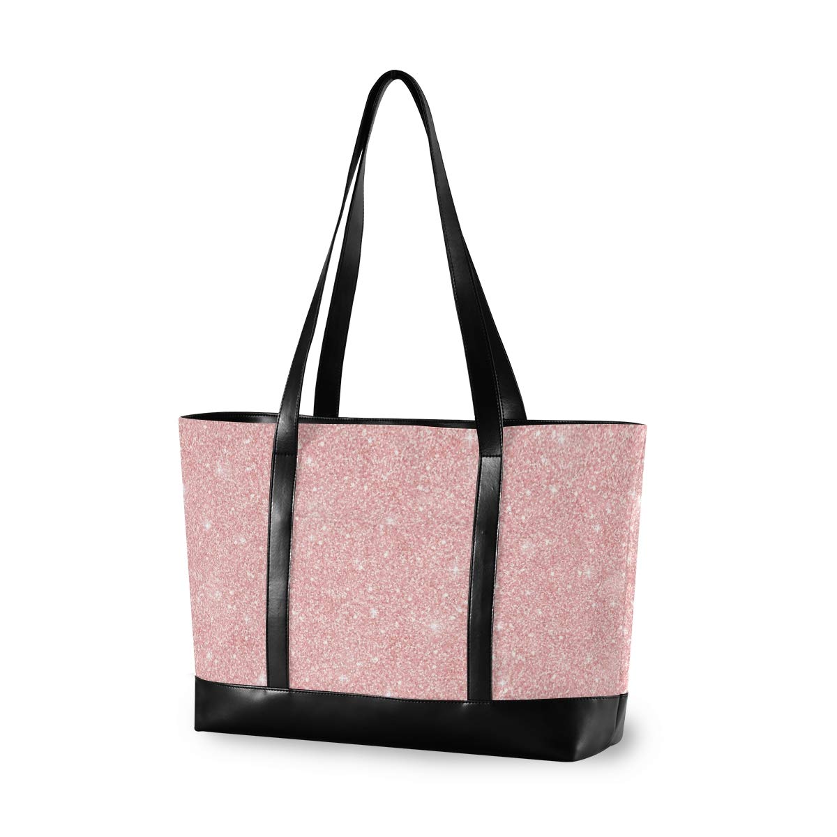 ALAZA Pink Glitter Laptop Tote Bag for Women - 15.6 Inch Laptop Organizer Work Bag with Pattern Print - Teacher Purse for Work, School & Travel (914f) - Perfect for Office, College & Business Trips