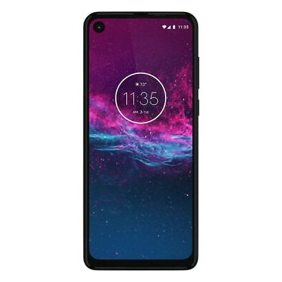 Motorola One Action 128GB Unlocked Smartphone - Denim Blue (CDMA/GSM Compatible) | Perfect for Travel, Work & Entertainment