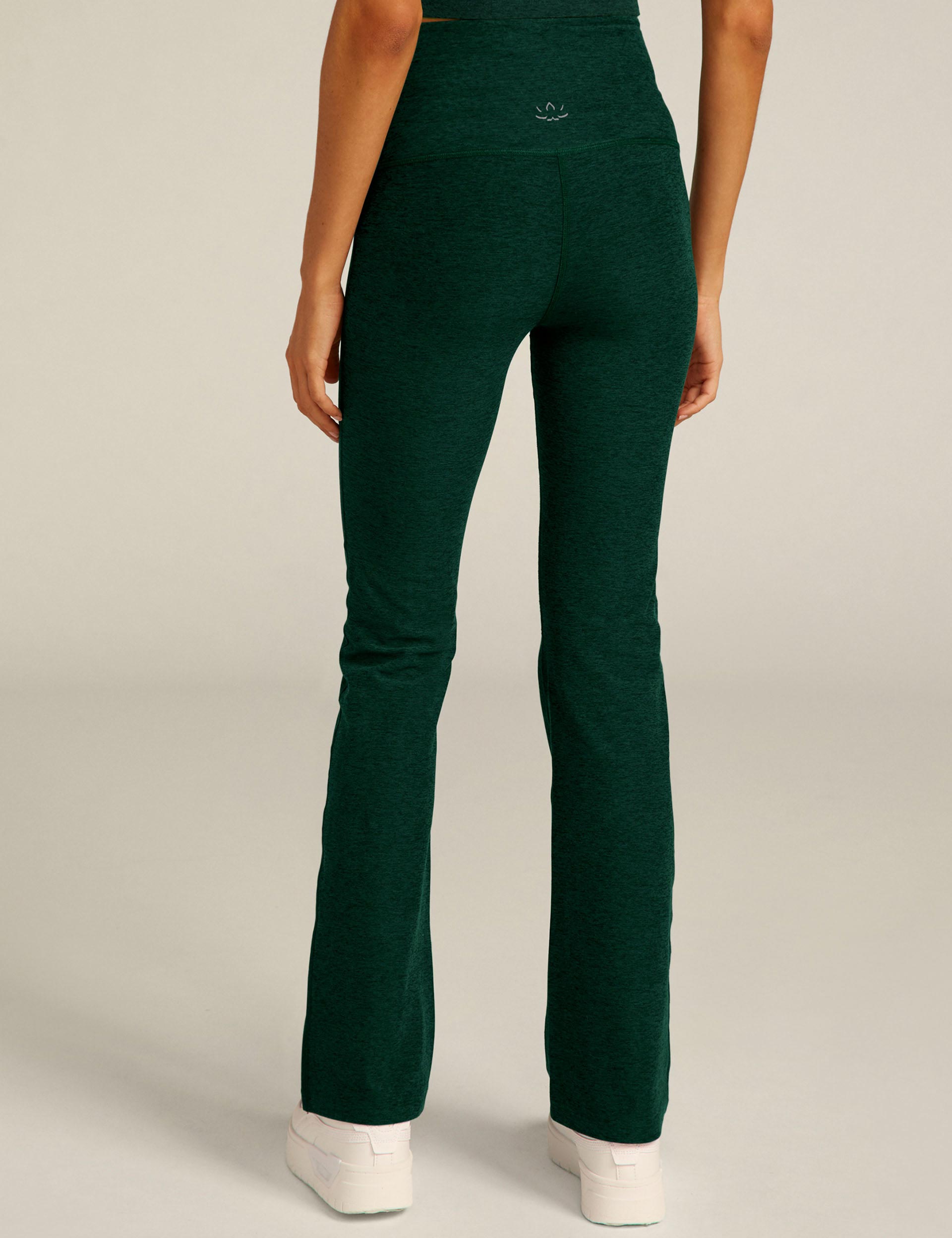 Spacedye High Waisted Bootcut Yoga Pants for Women - Soft Stretchy Workout Leggings, Spruce Green Heather | Perfect for Yoga, Pilates, Gym & Lounge Wear