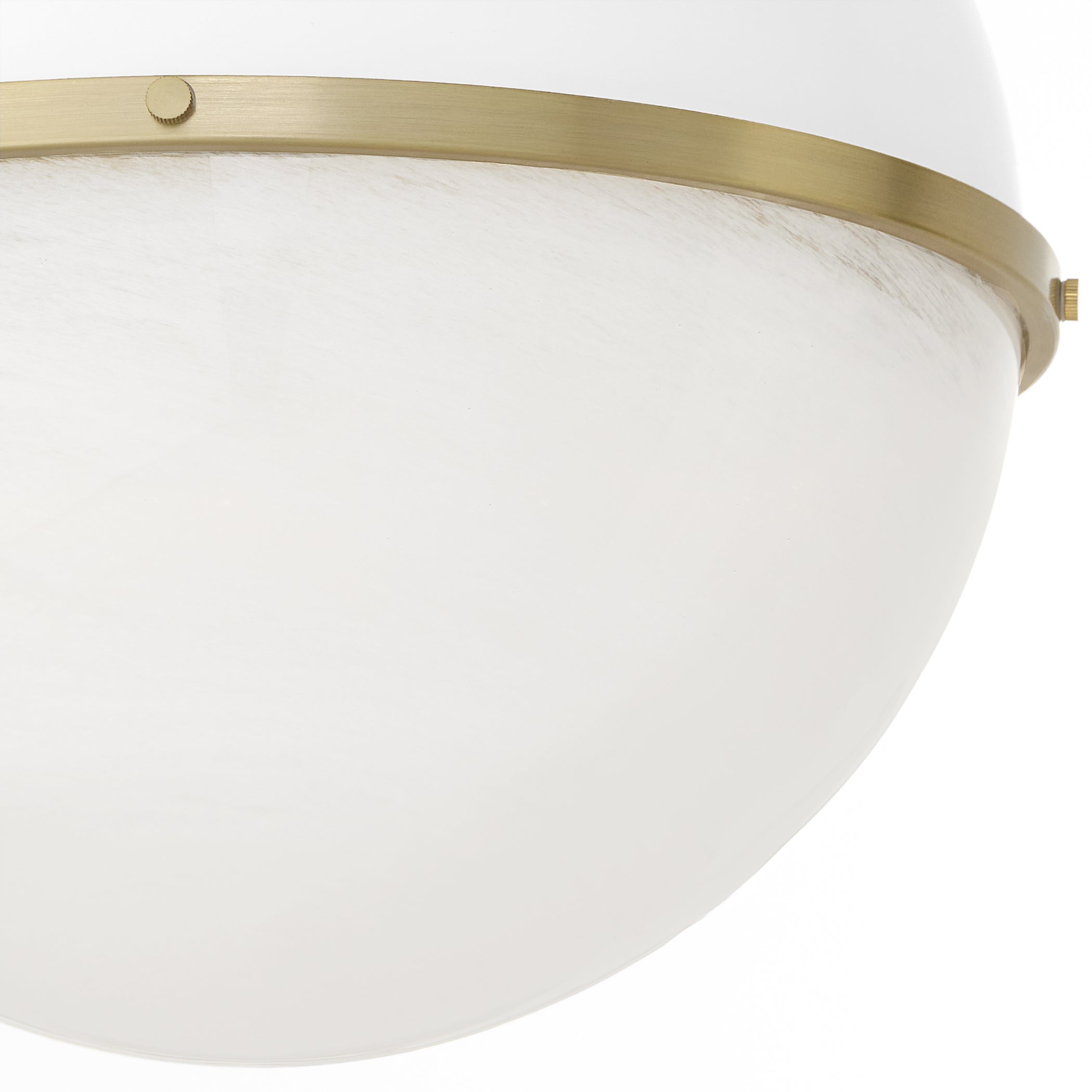 1 Light Pendant Studio White with Aged Brass Finish - Modern Ceiling Light Fixture for Living Room, Bedroom, or Dining Area