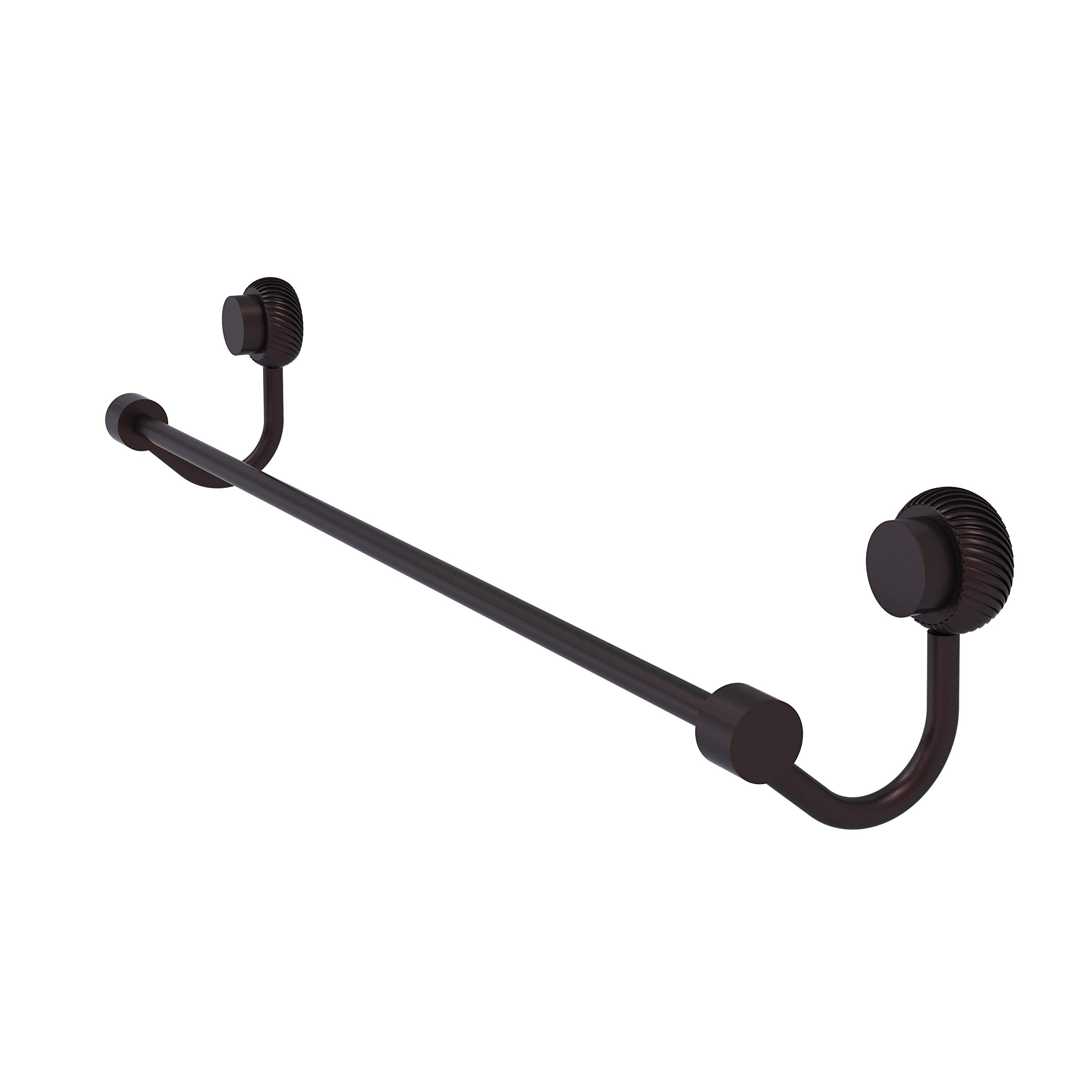 Allied Brass 421T/36-ABZ Venus Collection 36 Inch Antique Bronze Twist Accent Towel Bar - Perfect for Bathroom, Spa, and Luxury Home Decor