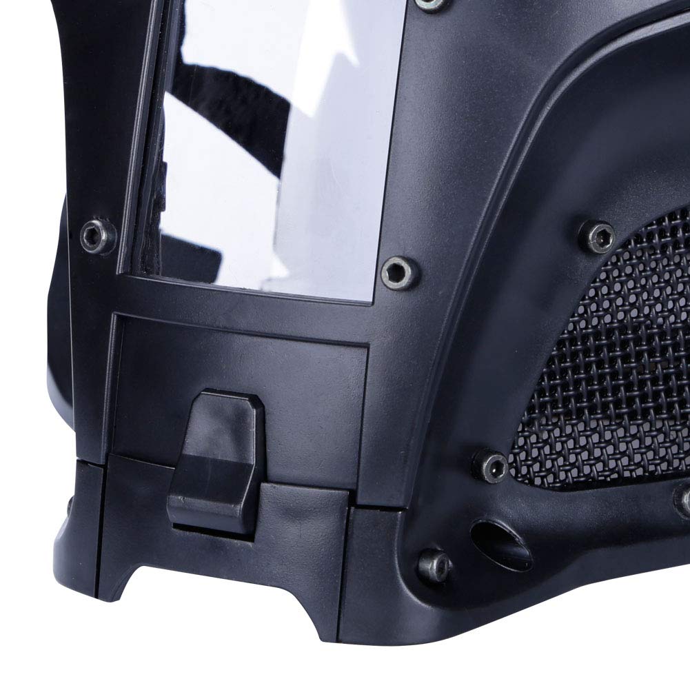 Tactical Military Airsoft Paintball Helmet with PC Lens - Full Face Protection Mask for Airsoft, Paintball & Outdoor Combat Games | Ideal for Tactical Training, Military Simulation & Extreme Sports
