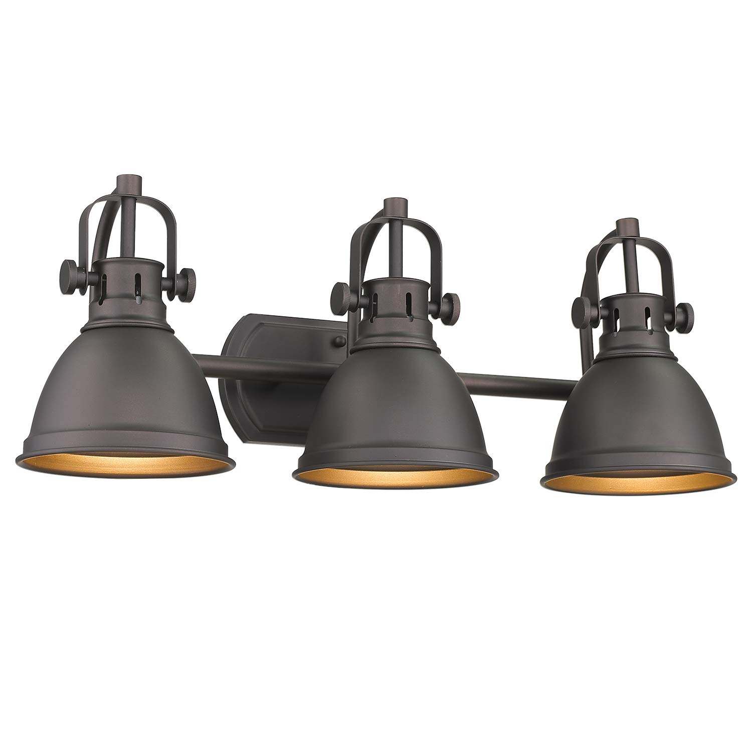 Emliviar 3-Light Vanity Light Fixture - Oil Rubbed Bronze Finish with Metal Shade for Bathroom Mirror Lighting, 4054 ORB - Perfect for Modern Vanity, Dressing Room & Makeup Area