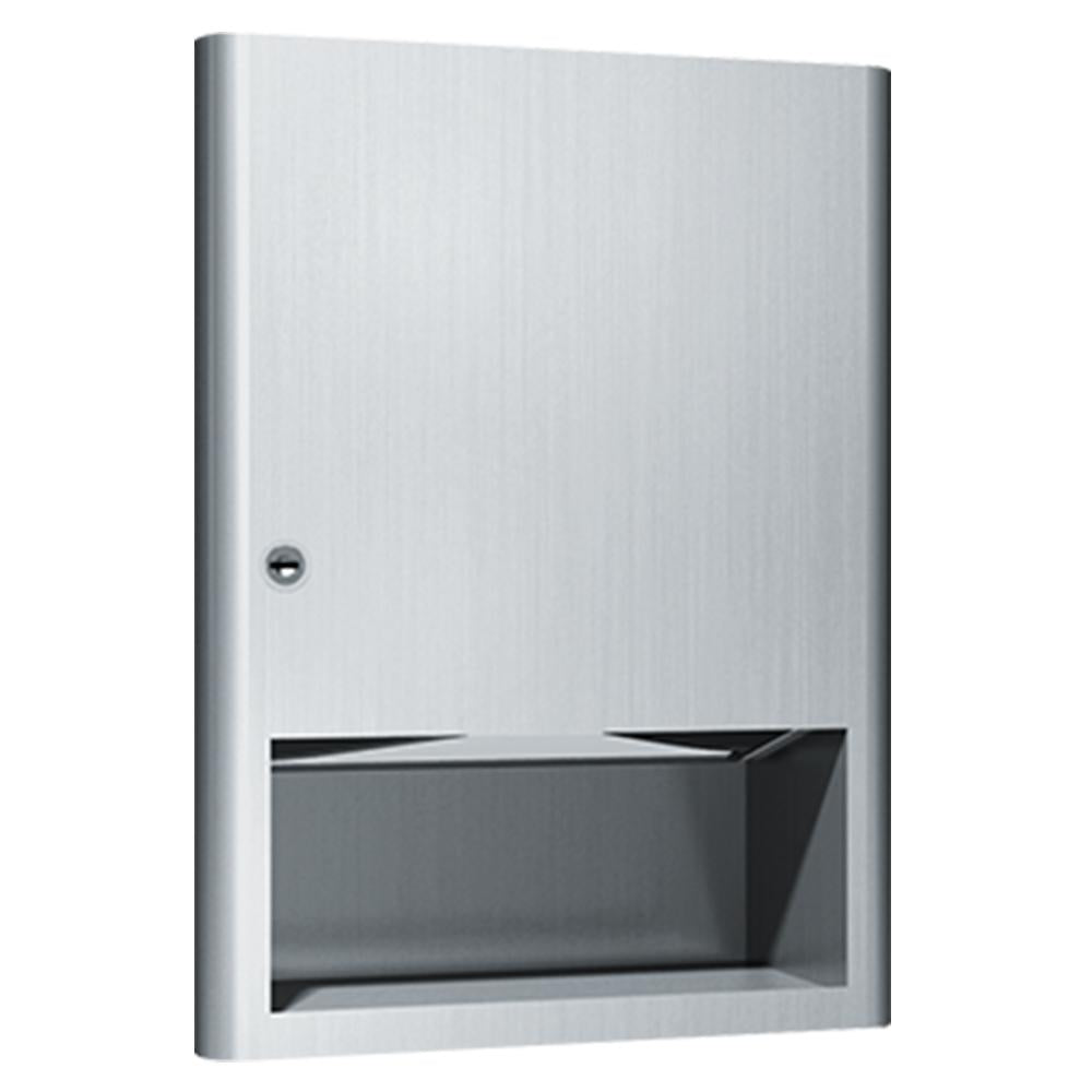 ASI 9457 Recessed Satin Paper Towel Dispenser - Wall-Mounted for Restrooms, Kitchens & Commercial Spaces