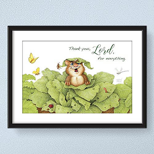 Woodland Animals Nursery Decor - Mouse Wall Art Prints Framed 16x24 Inch - Forest Theme Baby Room Wall Decor for Boys & Girls - Perfect for Nursery, Kids Bedroom or Playroom