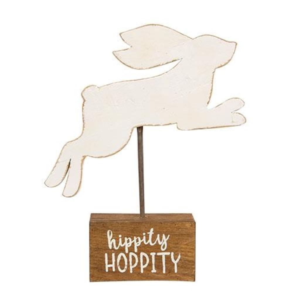 Easter Bunny Pedestal Stand - Decorative Spring Bunny Figurine for Home Decor, Easter Party, and Garden Display