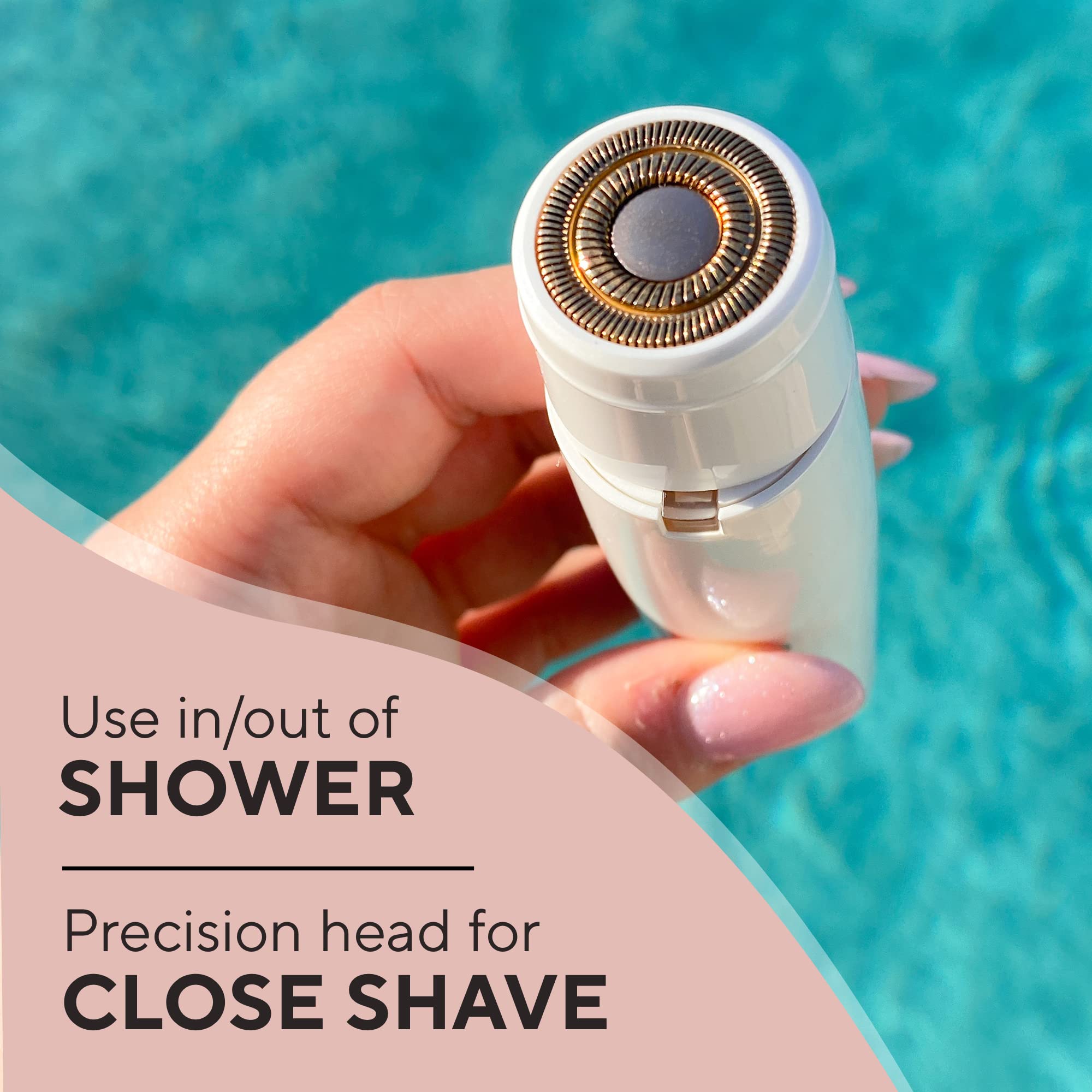 Finishing Touch Flawless Body Touch Up - Women's Electric Razor for Smooth Skin, Painless Hair Removal & Stubble Shave | Perfect for Legs, Bikini Line & Underarms | Portable & Rechargeable