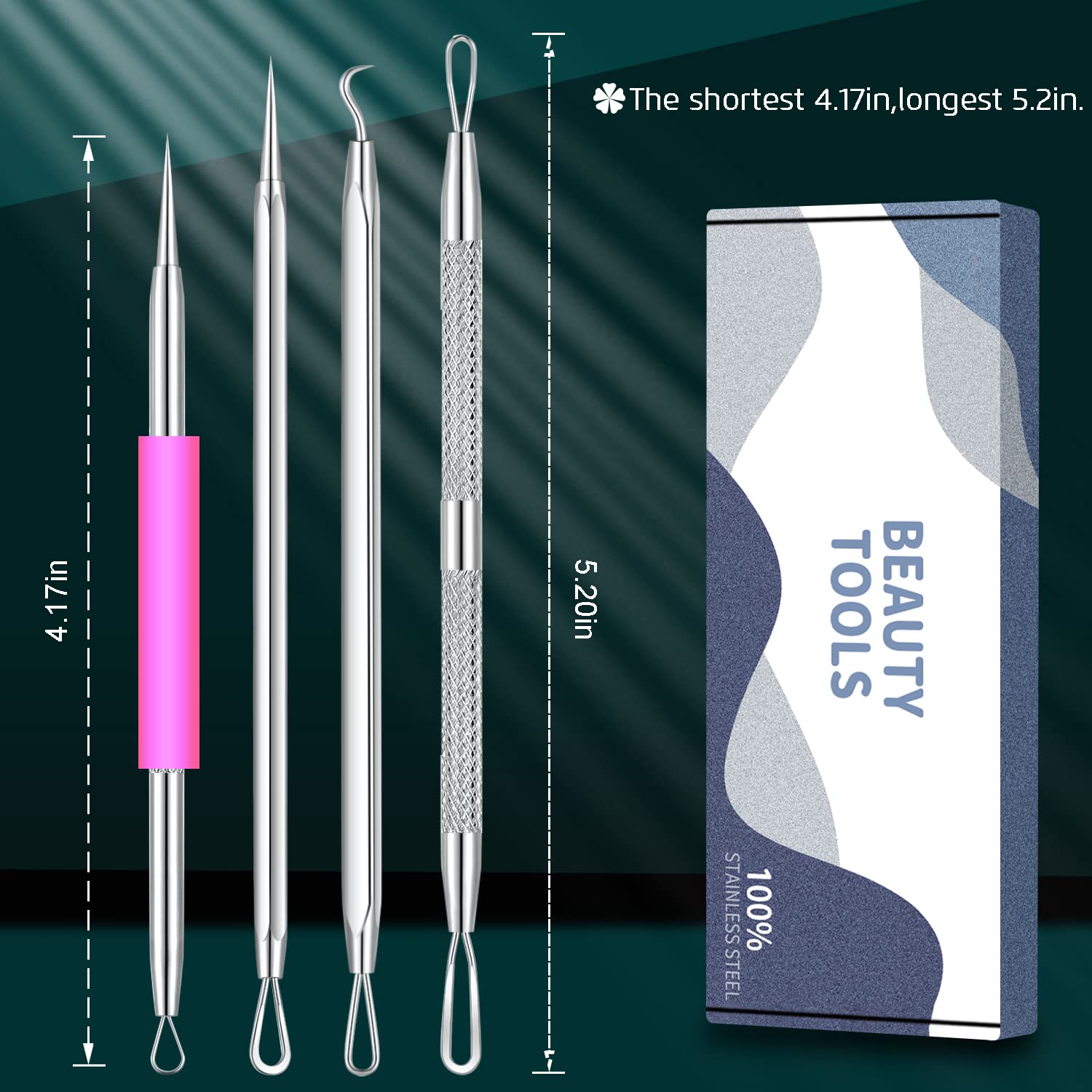 Professional Blackhead & Pimple Remover Tool Kit - Acne Comedone Extractor for Nose & Face Skin Care - Comes with Travel Case - Perfect for Home Spa & Dermatologist-Recommended Skin Treatment