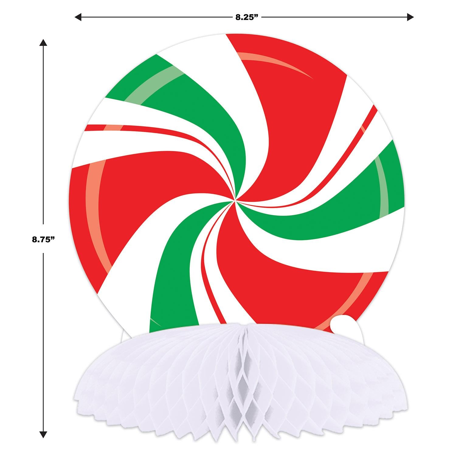 12 Pack Beistle Christmas Peppermint Centerpieces - Holiday Table Decorations for Xmas Party, Dinner & Festive Home Decor