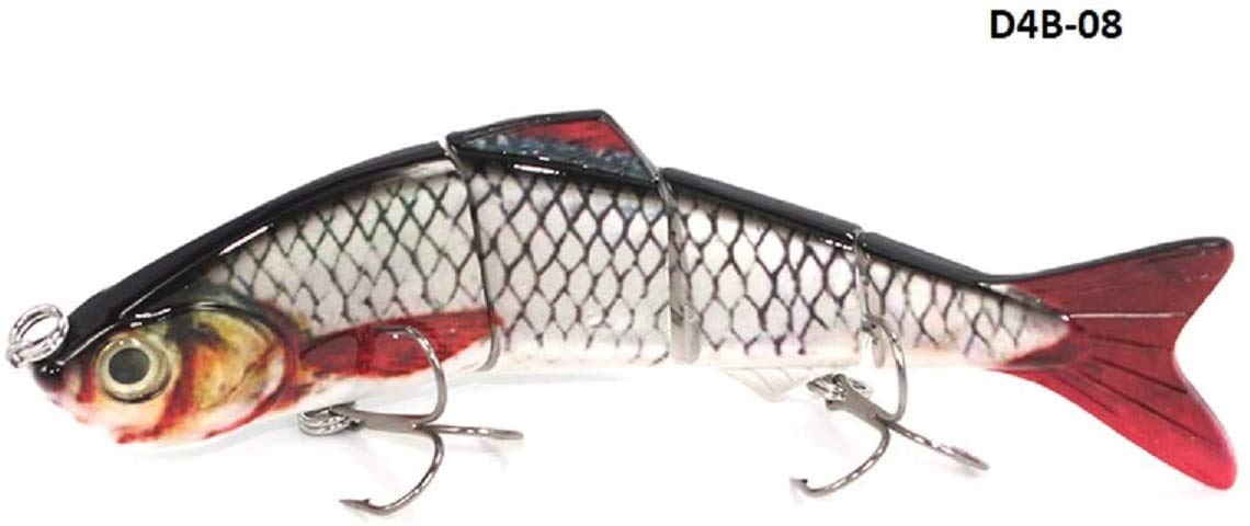 6 Inch Jointed Fishing Lure - 4 Segment Hard Plastic Swimbait for Trout & Predator Fish (35.8g/15cm) - Perfect for Freshwater & Saltwater Fishing