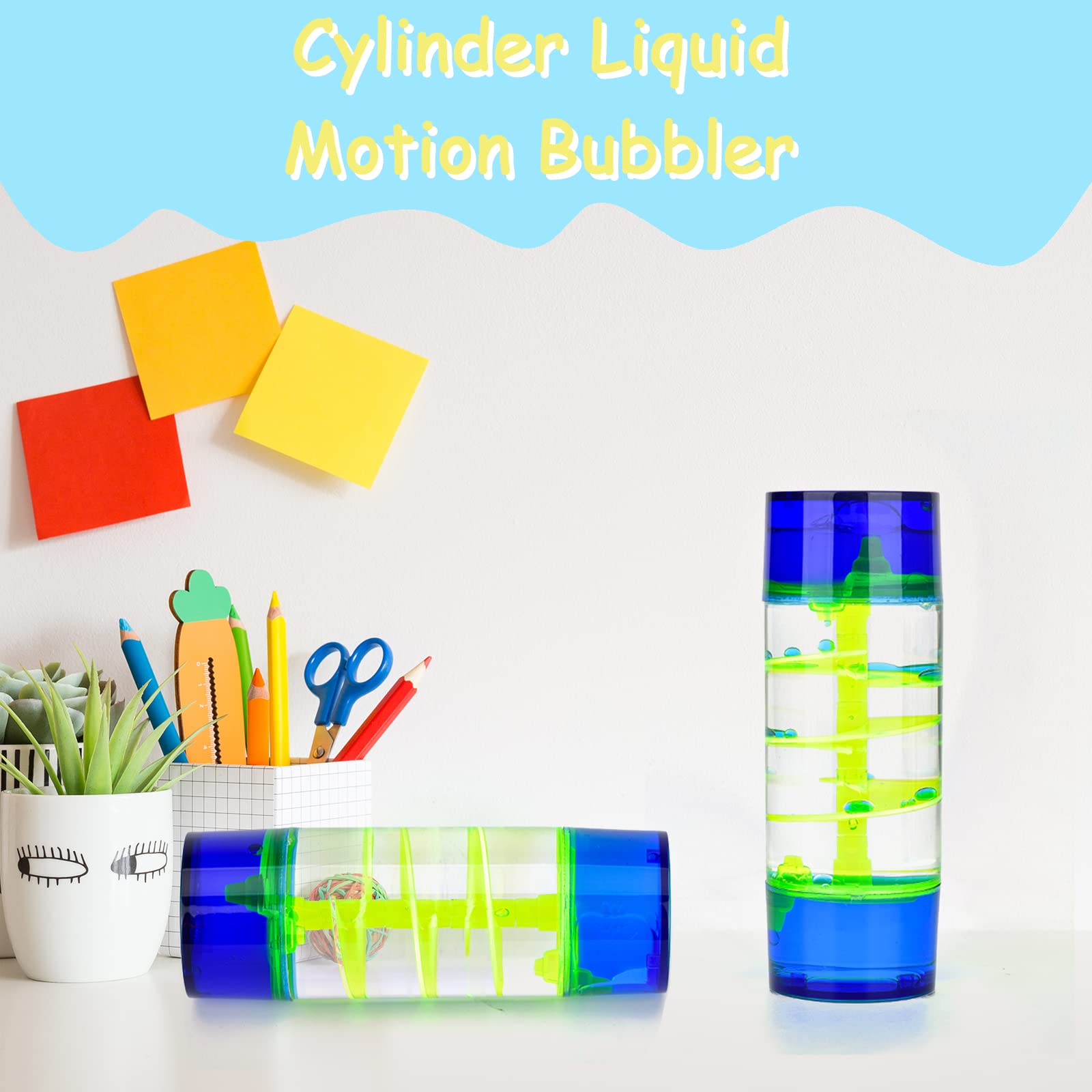 Liquid Motion Bubbler - 1 Pack Sensory Water Timer for Stress Relief & Focus | Calming Fidget Toy for Kids & Adults | Home Office Desk Decor | Perfect for Anxiety Relief, ADHD, Meditation & Classroom Sensory Play