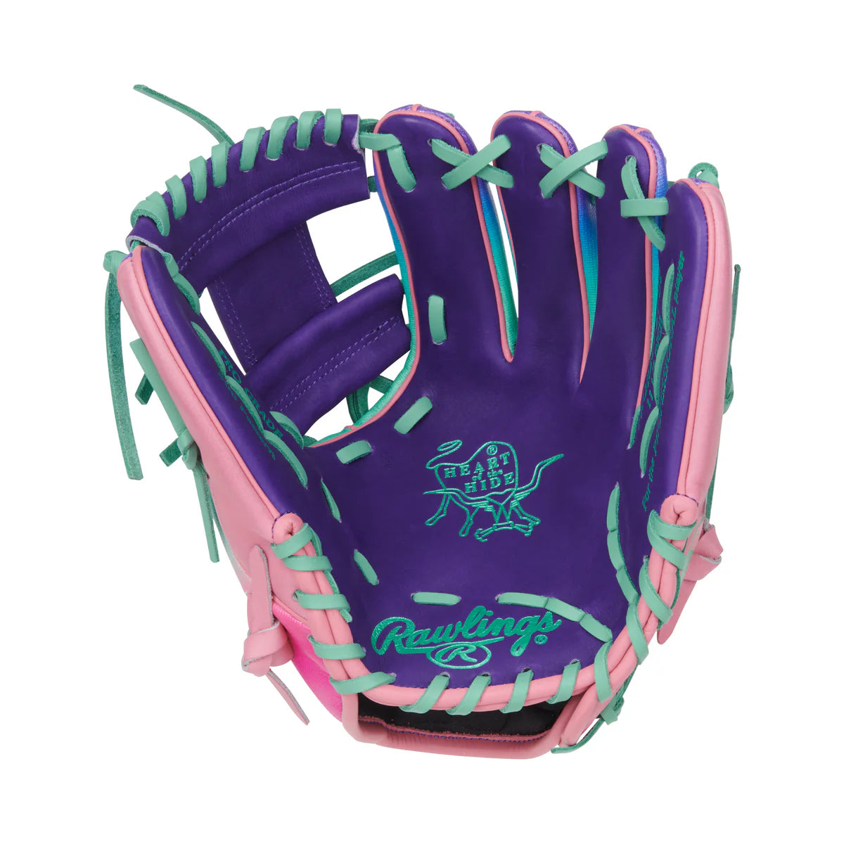 Rawlings Heart of the Hide Funburst PROR204 2PUP Infield Baseball Glove 11.5