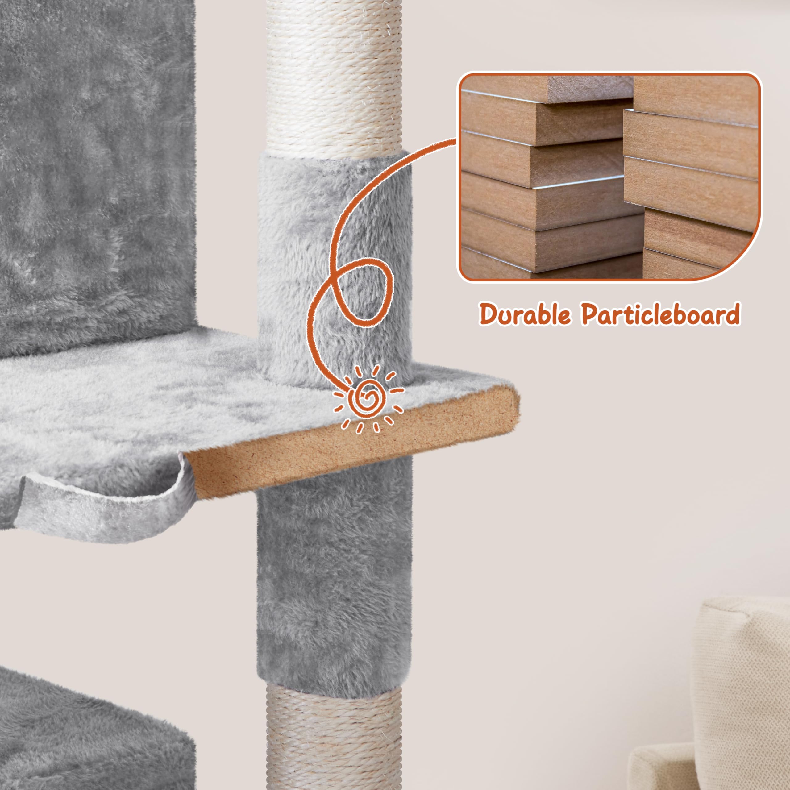 Yaheetech 76-Inch Large Cat Tree with Perches, Condos & Scratching Posts - Multi-Level Cat Tower for Indoor Cats - Perfect for Play, Rest & Climbing in Home or Apartment