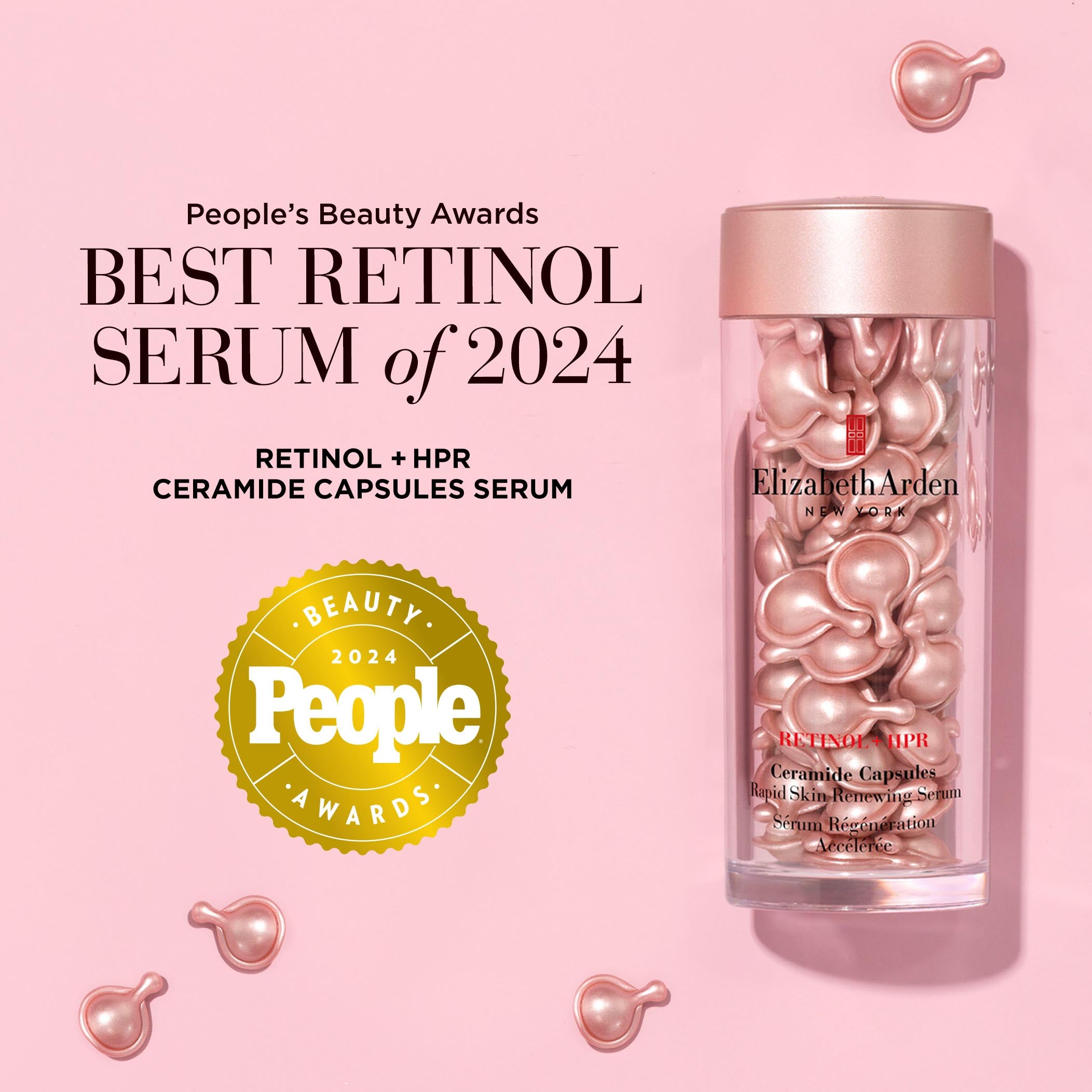 Retinol + HPR Ceramide Capsules 180-Piece Set for Rapid Skin Renewal - Anti-Aging Serum for Face & Neck - Perfect for Nighttime Skincare Routine