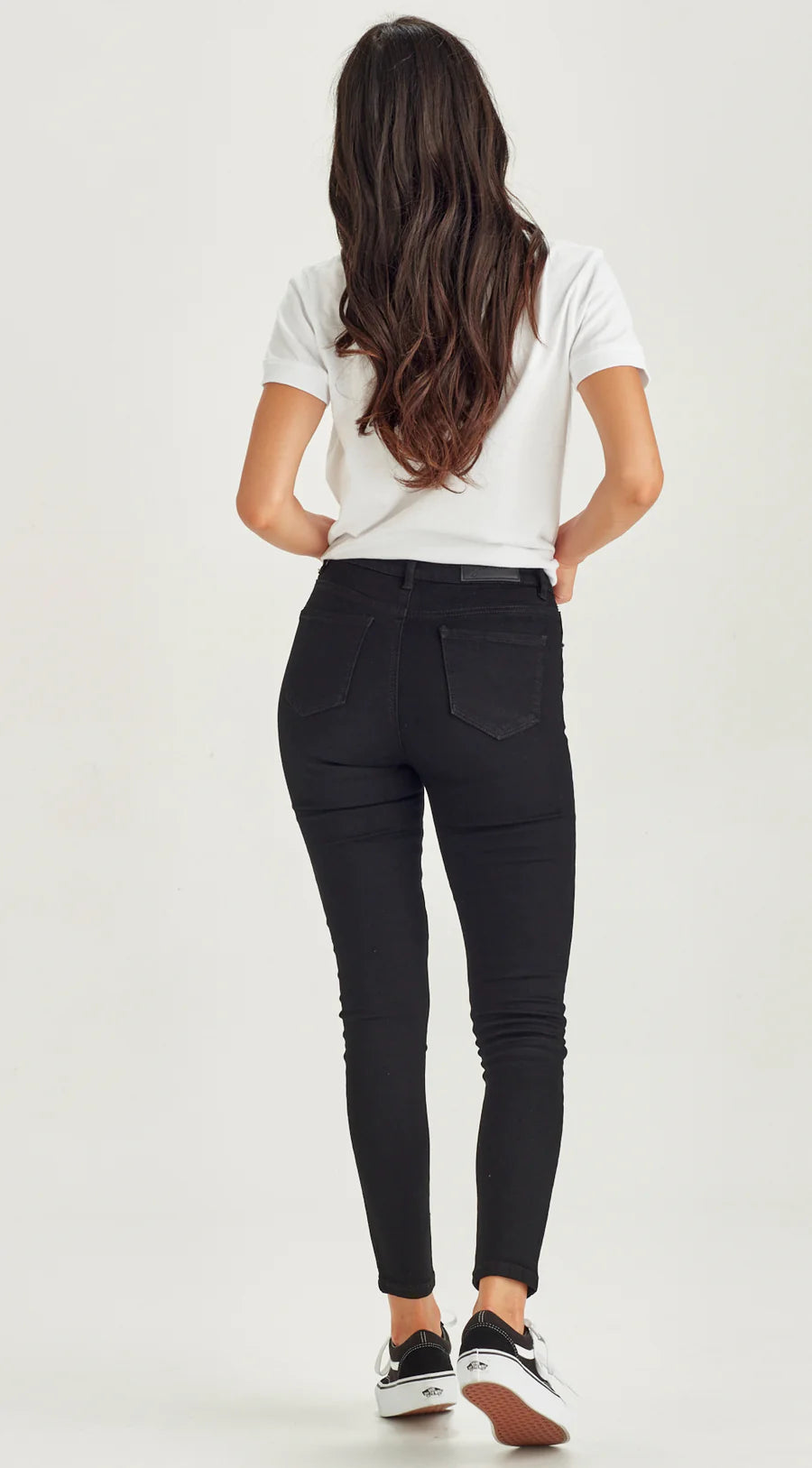 Slip Ankle Grazer Jeans in Black - Stylish Slim Fit Cropped Denim Pants for Women | Perfect for Casual Outfits, Workwear & Everyday Comfort