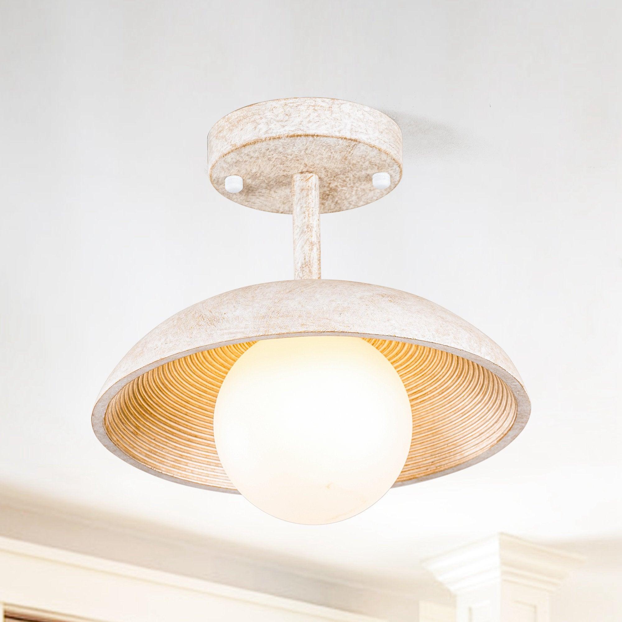 1-Light Iron Farmhouse Pendant Lighting - Rustic Industrial Ceiling Light Fixture for Kitchen Island, Dining Room & Entryway