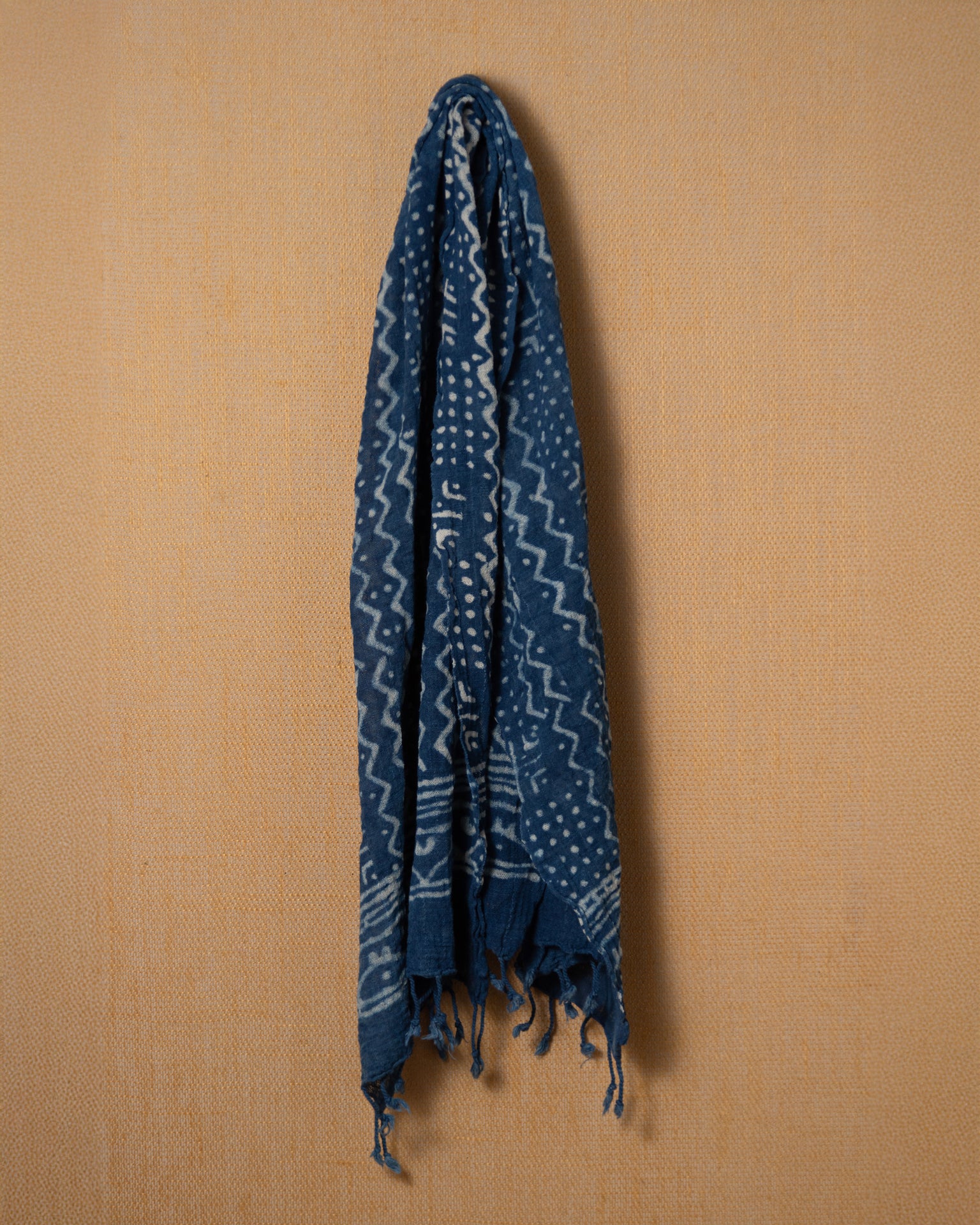 Stylish Indigo Summer Scarf - Lightweight & Breathable Fashion Accessory for Women - Perfect for Beach, Travel, and Everyday Outfits