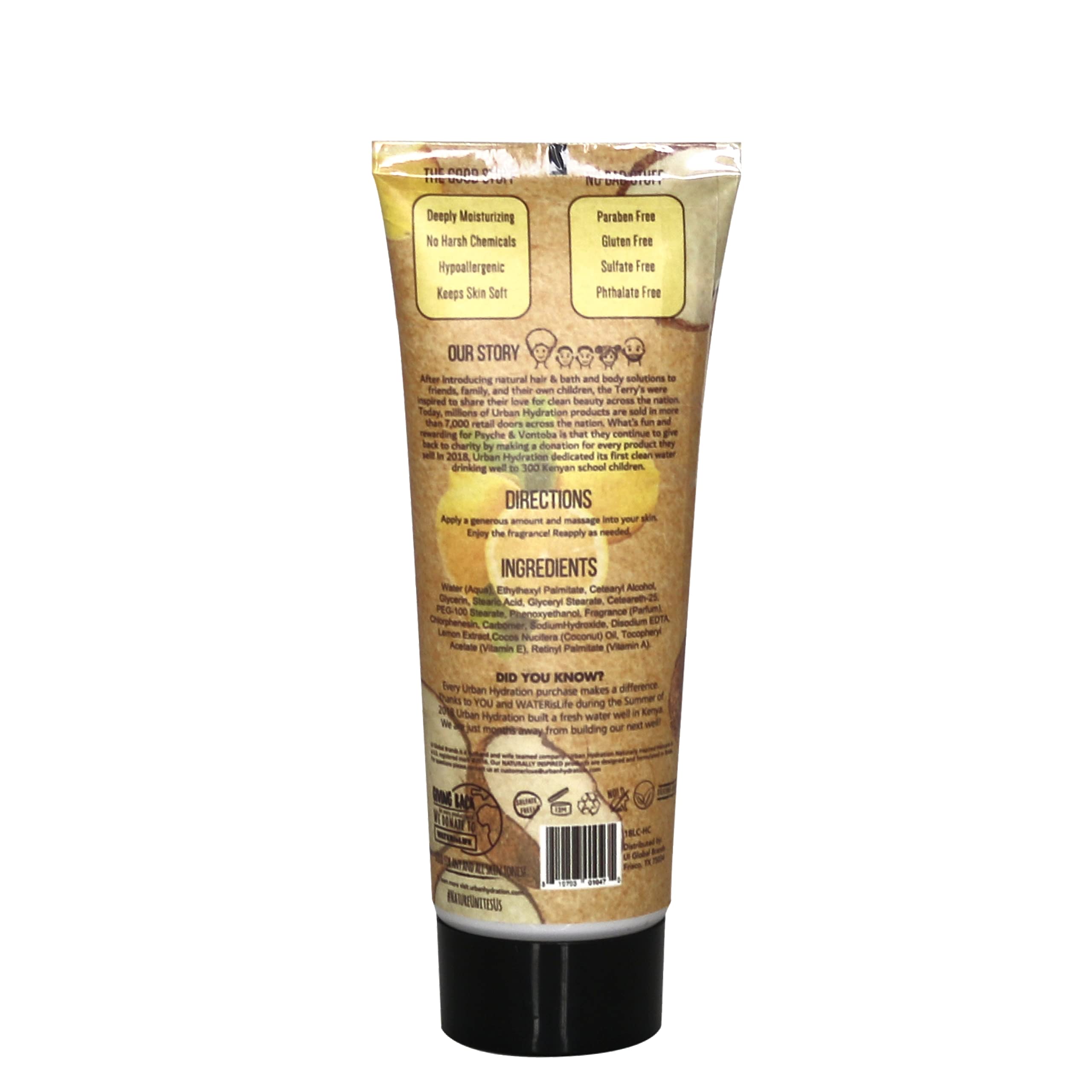 Urban Hydration Lemon Hand Cream - 4 oz Moisturizing Lotion for Dry Skin - Perfect for Office, Travel & Daily Hand Care