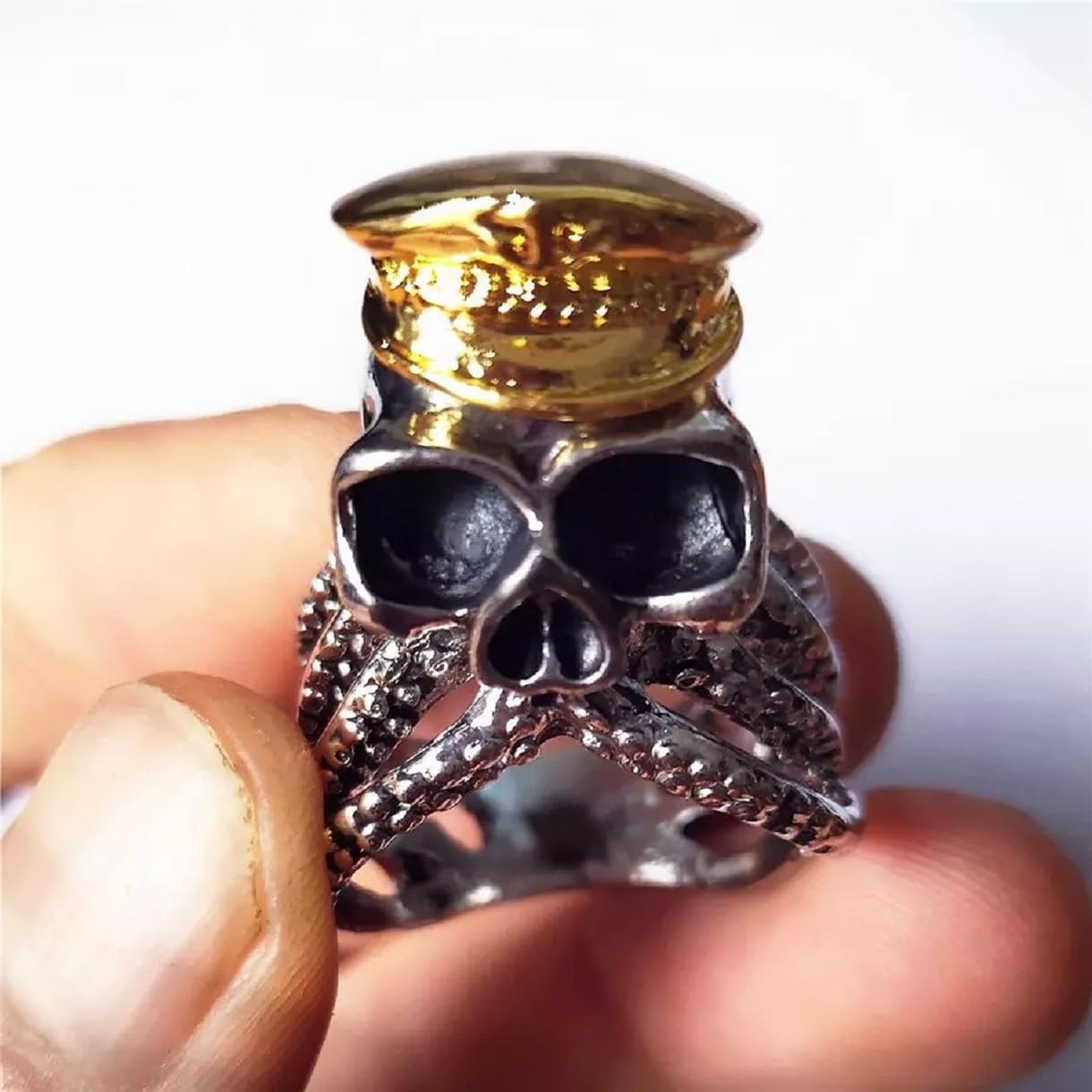 MayiaHey Octopus Skull Ring for Men - Norse Viking Pirate Gothic Jewelry, Punk Animal Ring for Boys | Perfect for Hip Hop Fashion, Gothic Style & Viking Costume Accessories