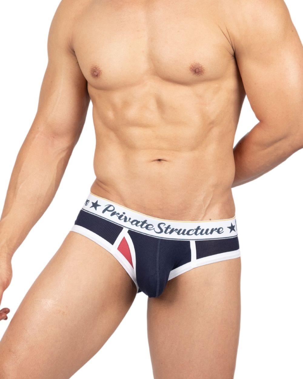 Private Structure Classic Mid Waist Mini Brief - Navy Blue Cotton Underwear for Women | Comfortable Everyday Panties for Work, Sleep & Lounge Wear