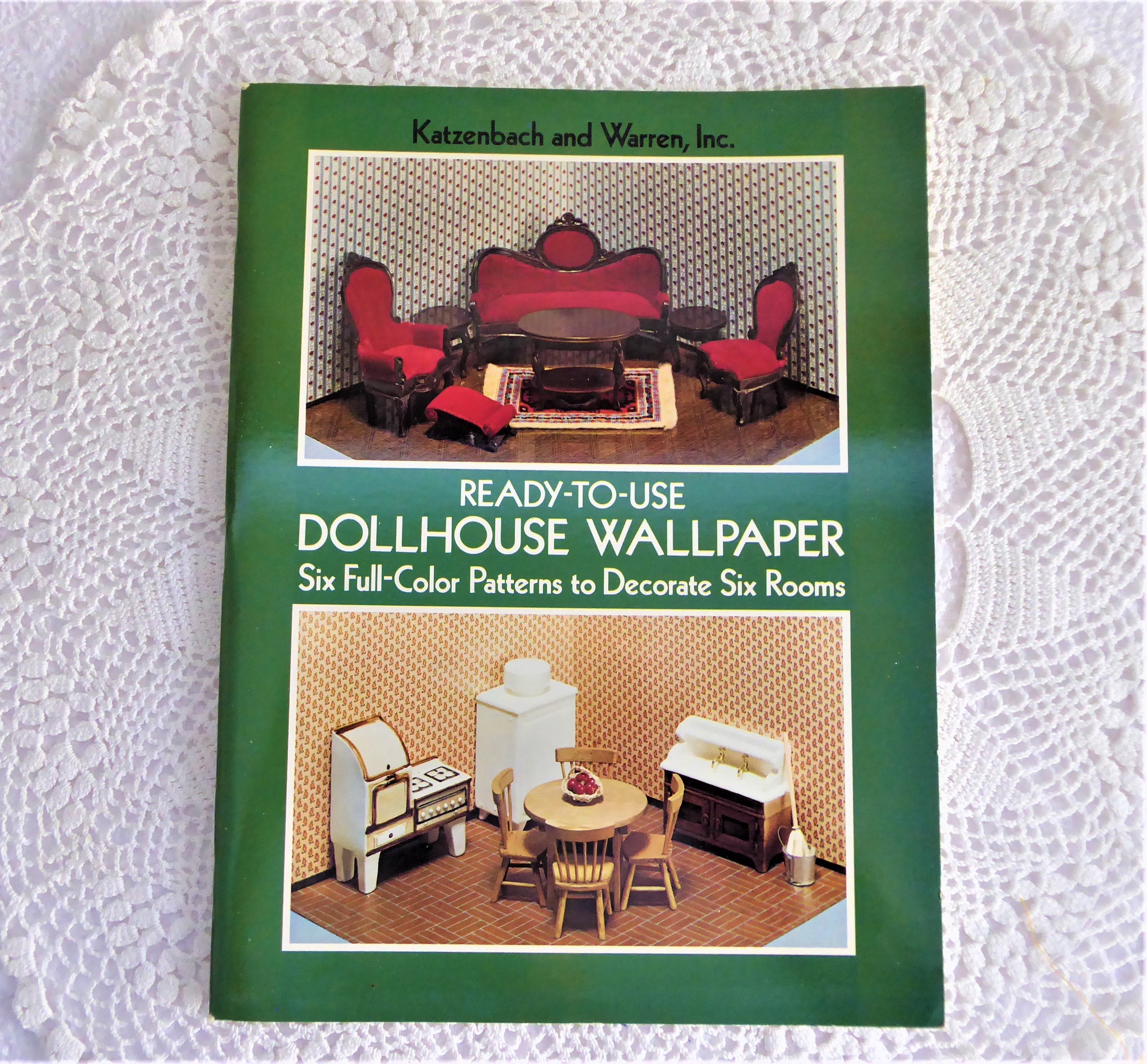 DIY Dollhouse Miniature Books - 3-Pack Patterns for Needlework, Wallpaper Crafts, Knitting & Crocheting | Perfect for Miniature Scenes, Home Decor & Creative Gift Ideas