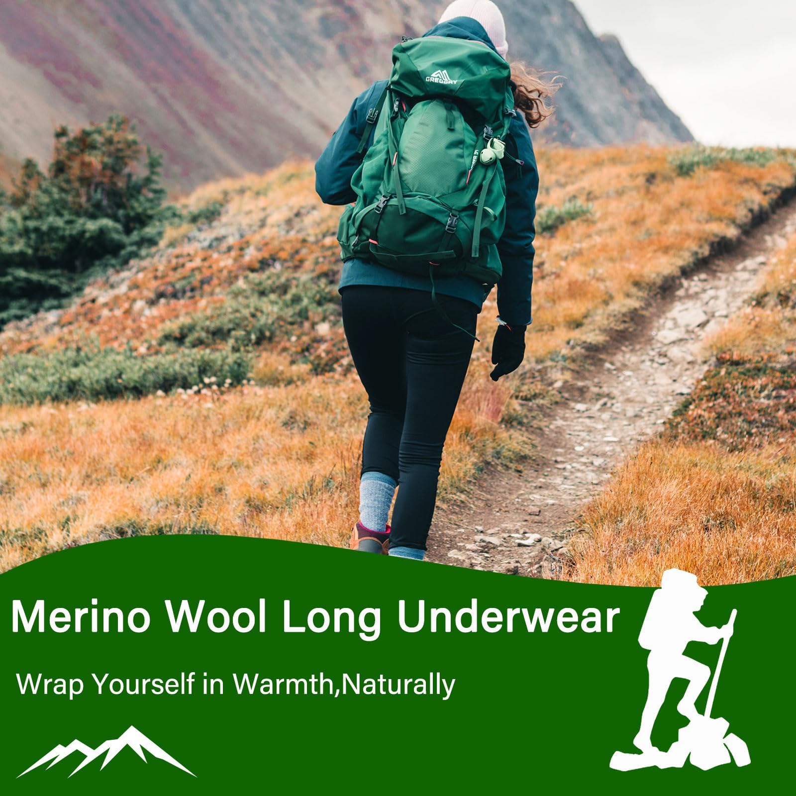 Merino Protect 100% Merino Wool Women's Thermal Leggings - Soft Base Layer Pants for Hiking, Skiing & Winter Sports | Warm Long Underwear for Cold Weather Activities