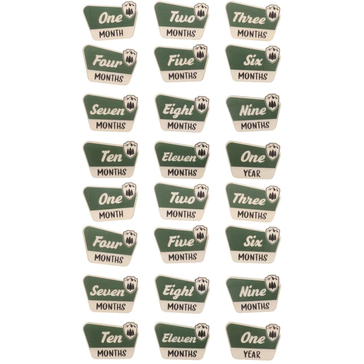 Totority 24 Pcs Baby Month Milestone Sign Set - Newborn Announcement Felt Flap Photo Props for Monthly Growth Tracking | Perfect for 1st Birthday, Baby Shower Decor & Woodland Theme Nursery
