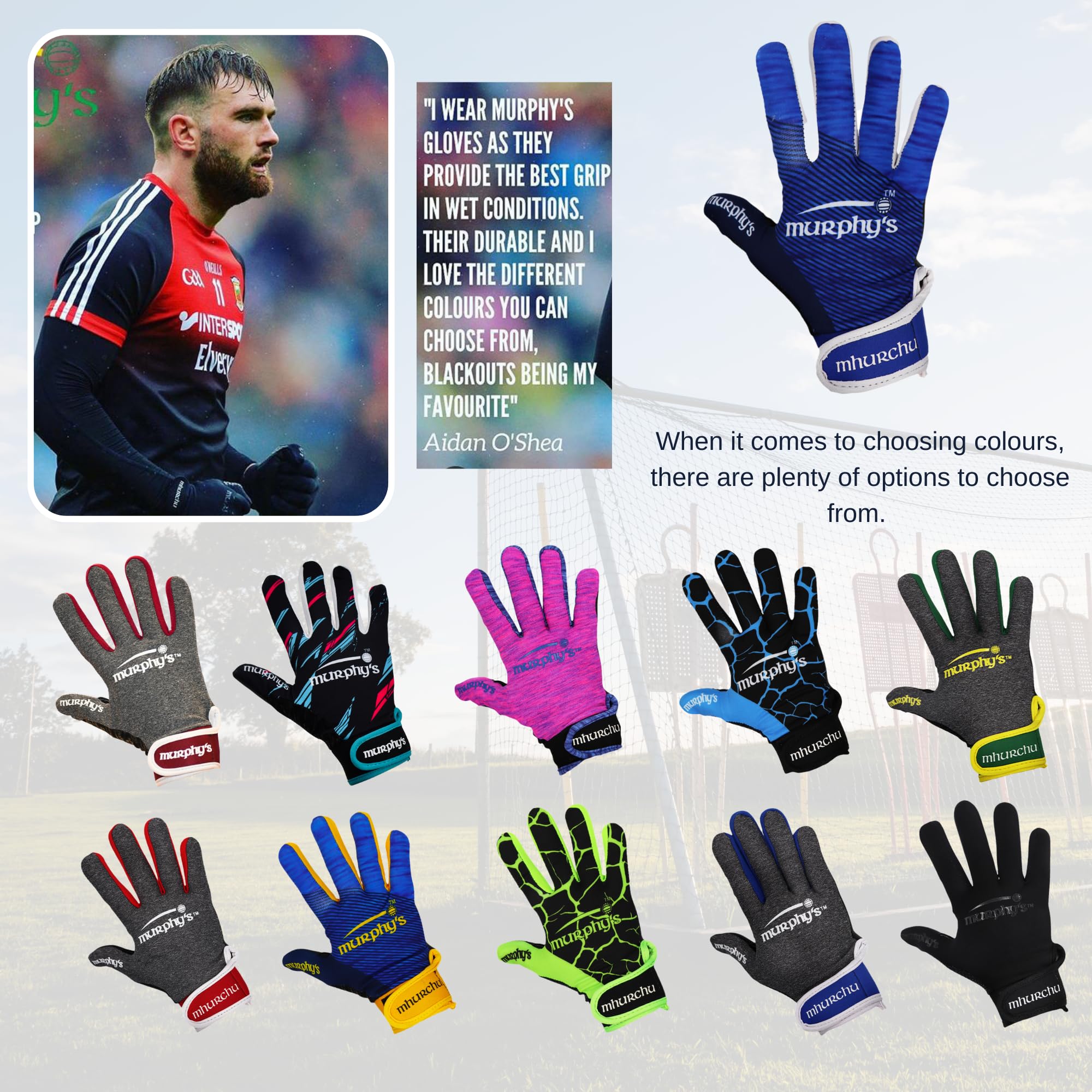 Murphy's Gaelic Gloves - Premium Irish Wool Knit Gloves for Men & Women - Warm Winter Accessories for Outdoor Activities, Hiking & Snow Sports