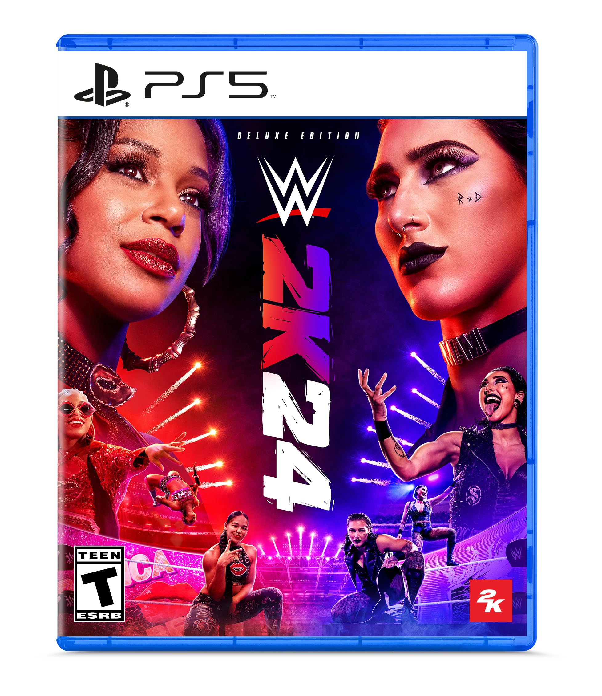 WWE 2K24 Deluxe Edition for PlayStation 5 - Latest Wrestling Video Game with Enhanced Graphics & Gameplay | Perfect for WWE Fans & Gaming Enthusiasts | Play at Home or with Friends