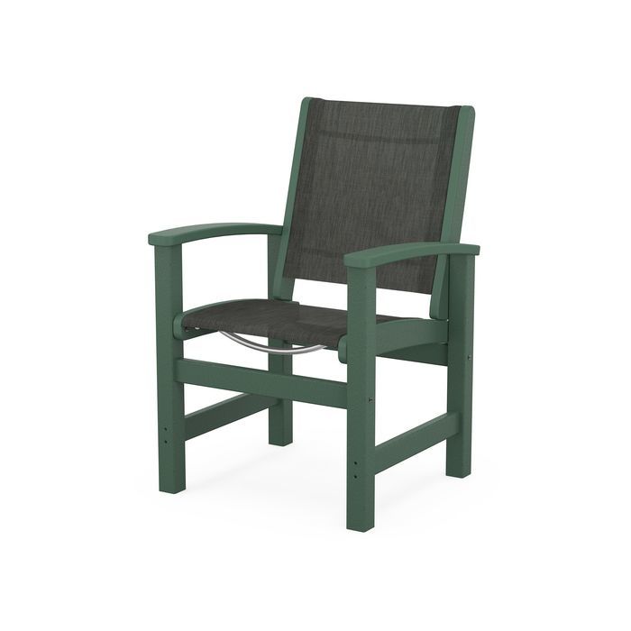 POLYWOOD Coastal Dining Chair - Weather-Resistant Outdoor Furniture, All-Weather Adirondack Chair for Patio, Deck, Garden & Poolside - Perfect for Backyard, Beach House & Waterfront Dining
