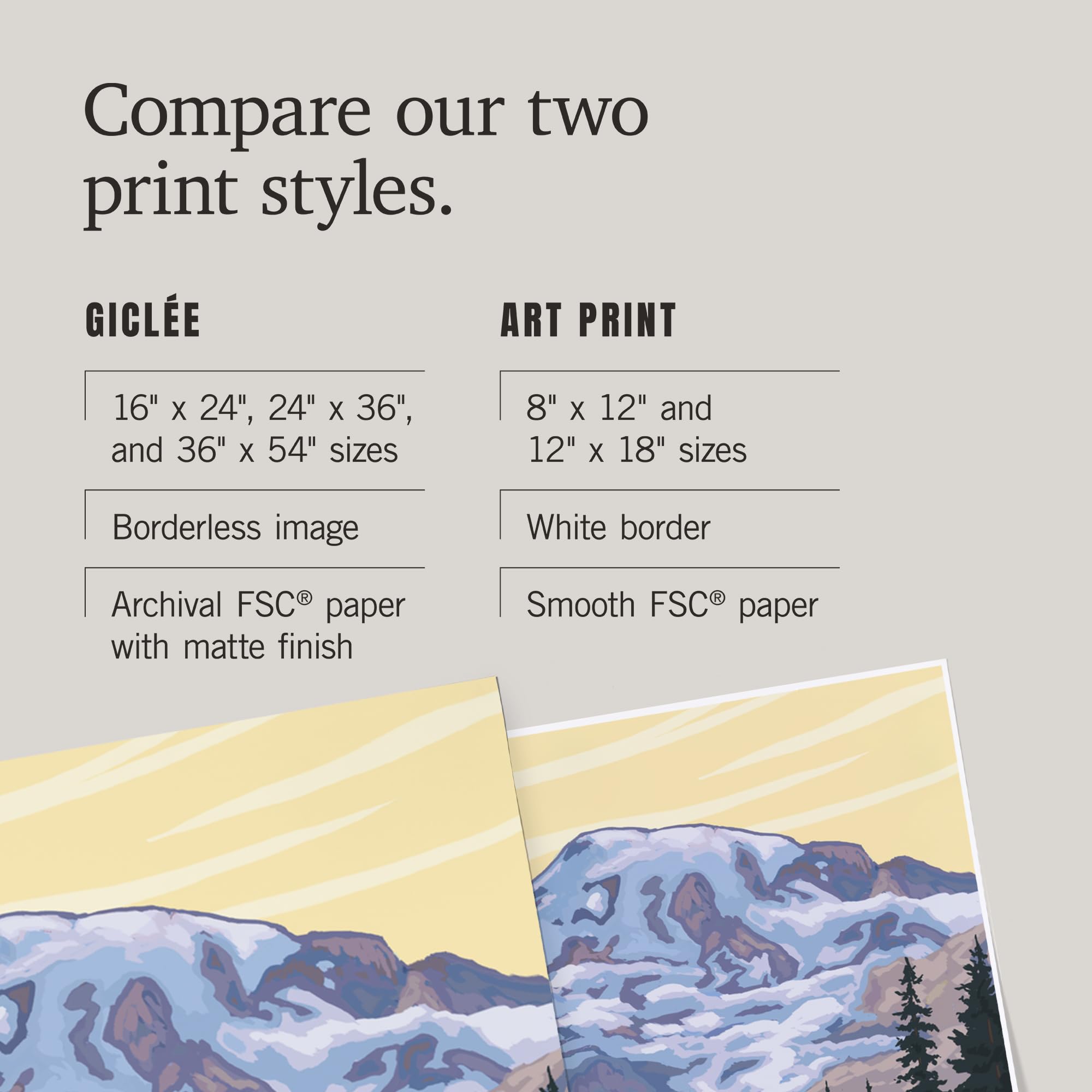 Lantern Press 16x24 Inch Giclee Art Print - Vermont Mountain Hiker Landscape Wall Art - Perfect for Home Decor, Office & Cabin Wall Decor