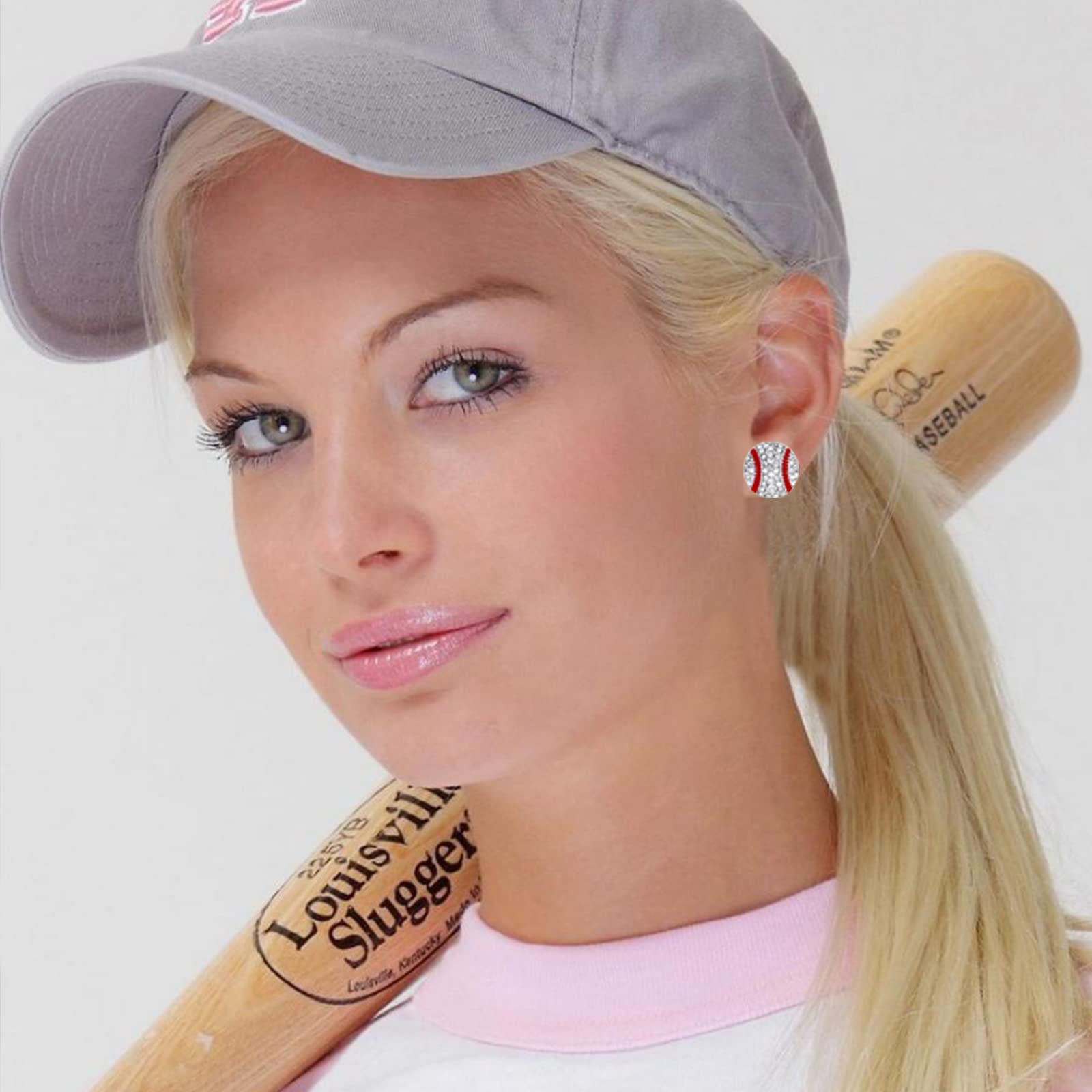 **CZ Baseball Dangle Earrings for Women - Elegant Softball & Football Sports Jewelry - Perfect Game Day Accessories & Gifts for Players & Fans**    *(Ideal for Game Days, Sports Events, Casual Wear & Gift Giving)*
